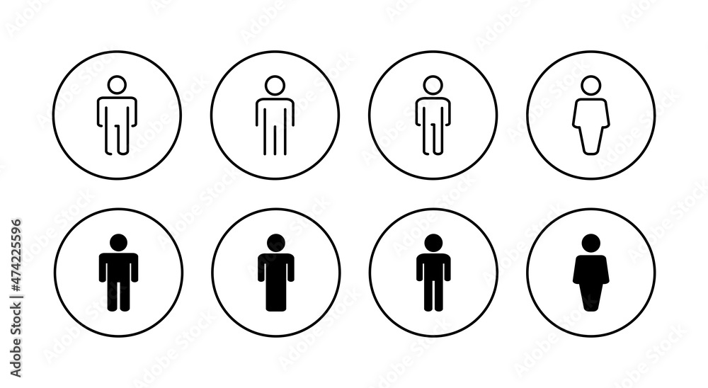 Man icons set. male sign and symbol. human symbol Man icons set. male sign and symbol. human symbol