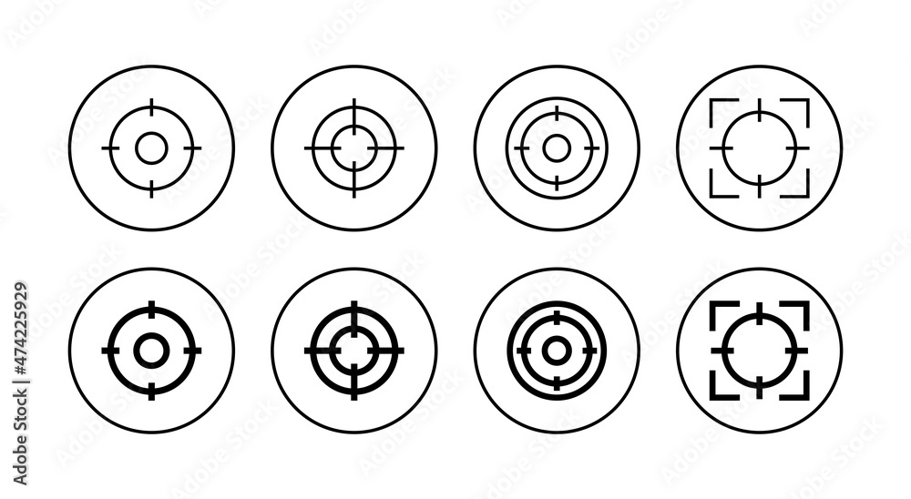 Target icons set. goal icon vector. target marketing sign and symbol Target icons set. goal icon vector. target marketing sign and symbol