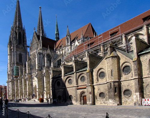 Dom, Domplatz, Regensburg, Bayern, Deutschland, Europa  --
Cathedral, cathedral square, Regensburg, Bavaria, Germany, Europe photo