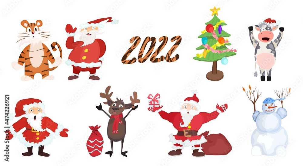 New year characters winter holiday 2022 new picture