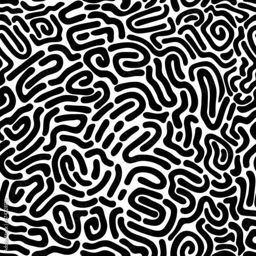 Seamless pattern with simple hand drawn shapes. Organic texture. Vector illustration.