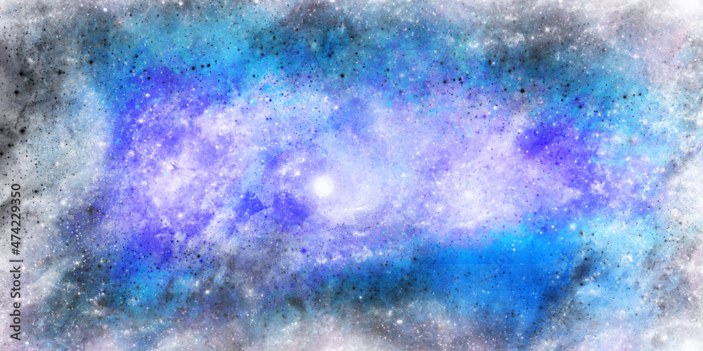Fototapeta premium Night landscape with colorful milky way background with stars. Starry sky at summer. beautiful Universe. galaxy in space, beauty of universe with nebula and stars, fractal galaxy of the universe.
