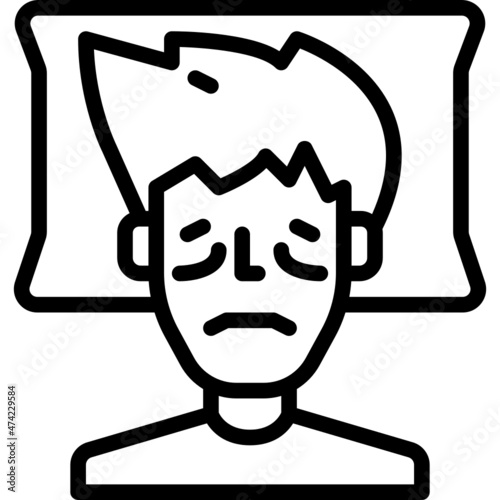 insomnia line icon