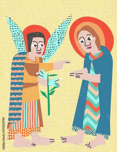 The announcement by the archangel Gabriel to the Virgin Mary about the future birth of Jesus Christ