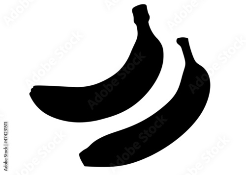 Big bananas. Vector image.