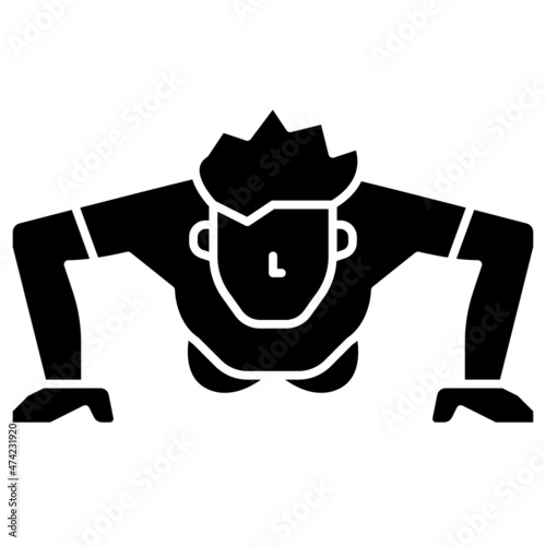push up solid icon