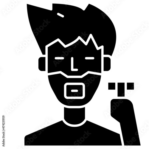 shaving solid icon