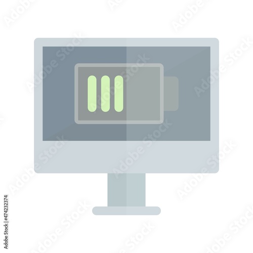 Battery Flat Light Vector Icon Design