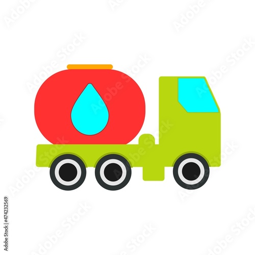 Fuel Tank Flat Light Vector Icon Design