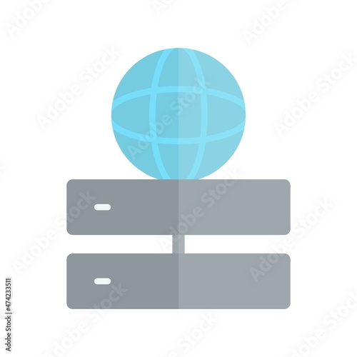 Servers Flat Light Vector Icon Design