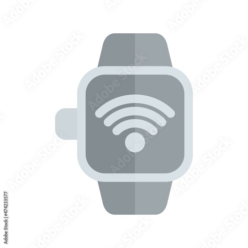 Smartwatch Flat Light Vector Icon Design