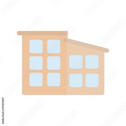 Building Flat Light Vector Icon Design