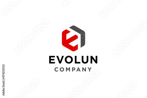 Initial Letter E next sign logo design vector inspiration.