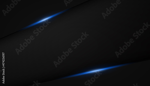 Abstract blue metal frame black pattern design innovative technology concept background © Areefil