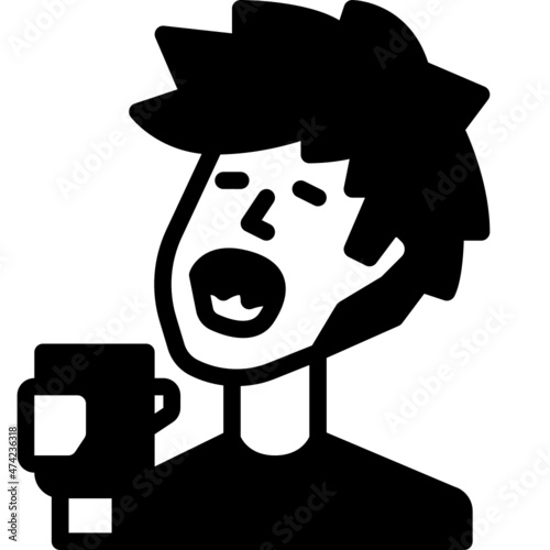 mouthwash solid line icon