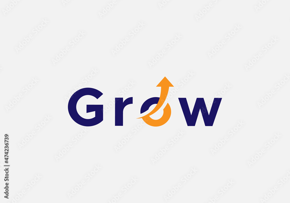 Grow Business Finance Modern stylish Design Abstract flat minimalist vector Logo icon Template Grow Business Finance Modern stylish Design Abstract flat minimalist vector Logo icon Template