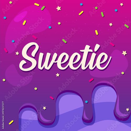 Colorful vector background with icing-sugar. 