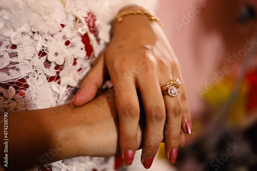 Wedding rings symbol love family. A pair of simple wedding rings