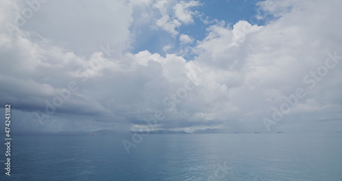 Sea and sky with white cloud