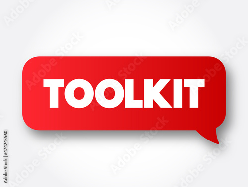 Toolkit text message bubble, concept background
