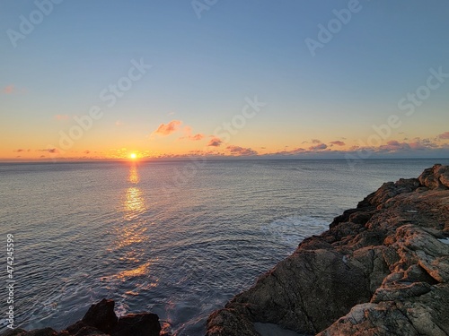 sunset over the sea