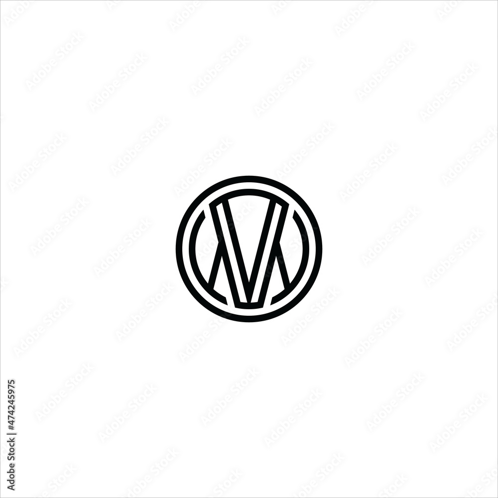 letter v h logo vector template line letter v h logo vector template line