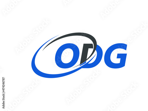 ODG letter creative modern elegant swoosh logo design