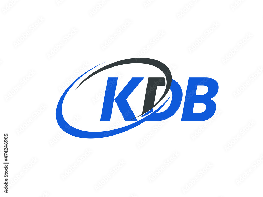 KDB letter creative modern elegant swoosh logo design KDB letter creative modern elegant swoosh logo design