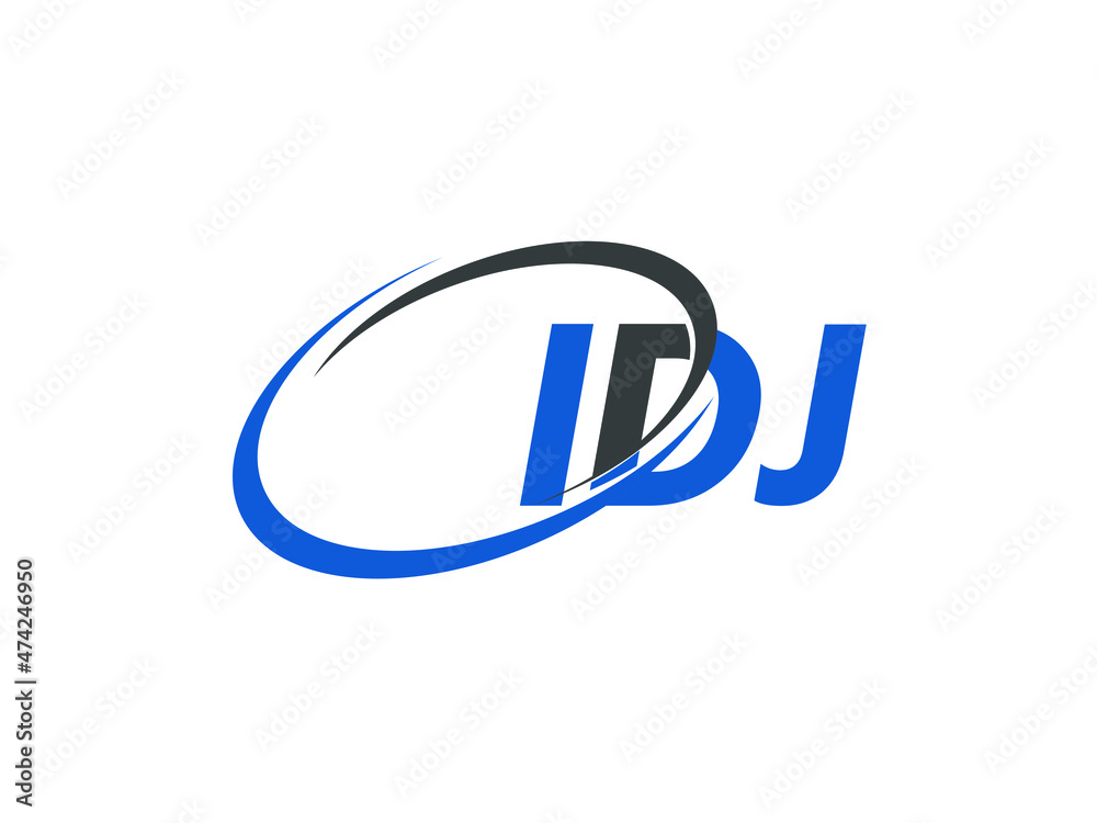 IDJ letter creative modern elegant swoosh logo design IDJ letter creative modern elegant swoosh logo design