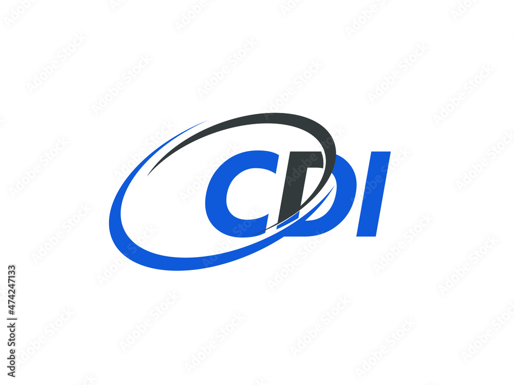 Fototapeta premium CDI letter creative modern elegant swoosh logo design