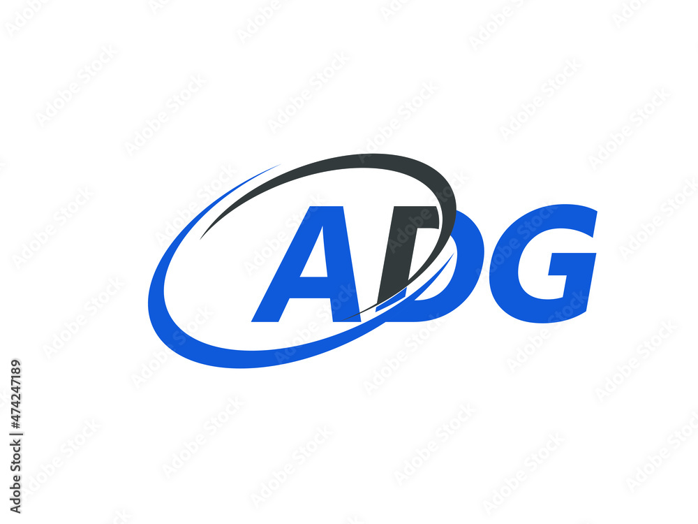 ADG letter creative modern elegant swoosh logo design ADG letter creative modern elegant swoosh logo design