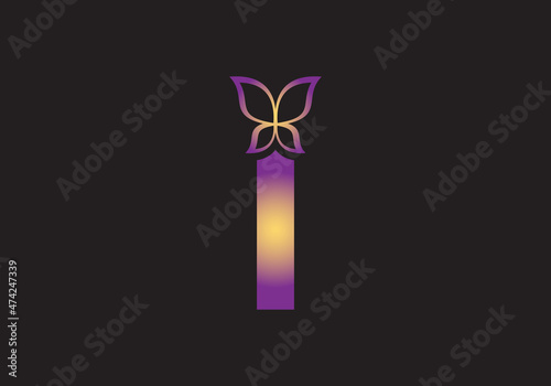 this is a creative letter B add butterfly icon design