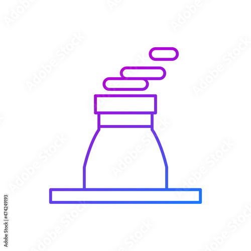 Factory with pollution icon