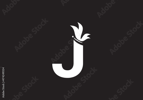 this is a creative letter J add butterfly icon design