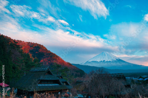 地元から見る冬富士