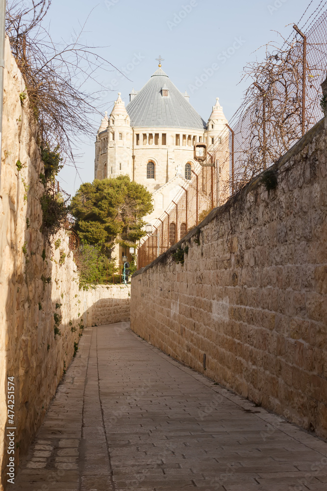 Street to the Cathedral of St. James in the old city of Jerusalem.