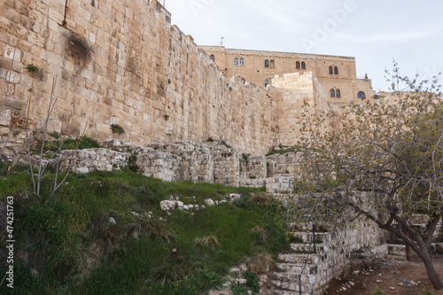 Quadro su tela View of the south wall of the old city of Jerusalem
