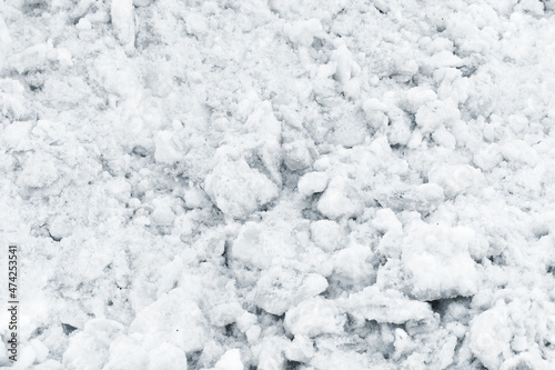 Snow background. Ice texture. Winter seanson pattern. Pile of snow. Crystal snowflake shine.