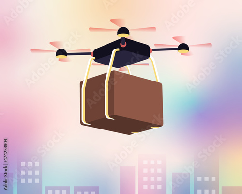 e-commerce drone delivery in city 