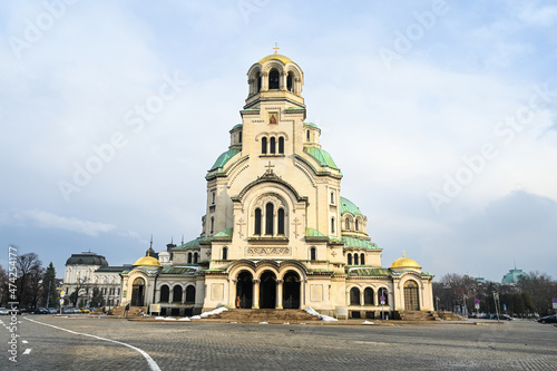 Cathedral Saint Alexandar Nevski, Sofia, Bulgaria. Largest Orthodox temple on the entire Balkan Peninsula. Church in city centre. Religion.   © Ajdin Kamber
