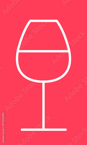 Wine Glass Romance Alcohol Icon vector illustration
