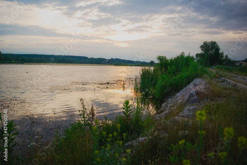 lake in the morning