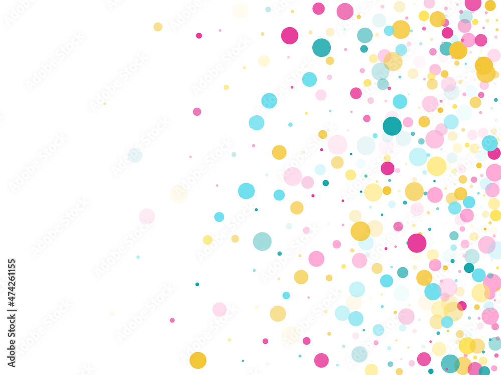 Bokeh confetti circles decoration holiday background.