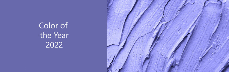 Crédence de cuisine Pantone 2022 very peri Cosmetic texture clay mask for face and body. very peri, Color of the year, 2022, blue, purple, Selective focus.  © yanadjan