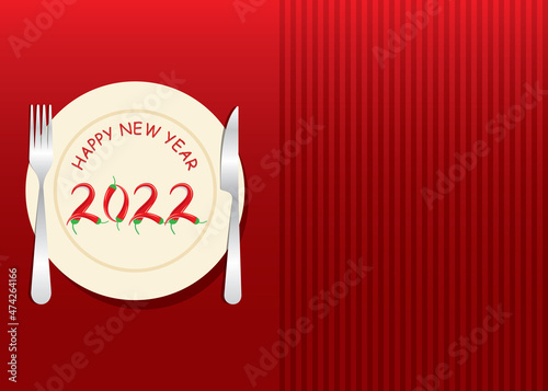 Happy new year 2022 greeting design
