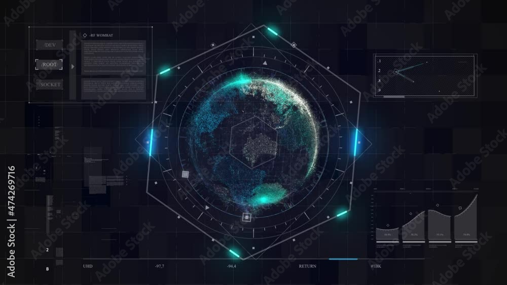 hi technology interface, 4K footage hud global interface and technology, abstract technology ui futuristic concept hud interface hologram elements of digital data chart, 