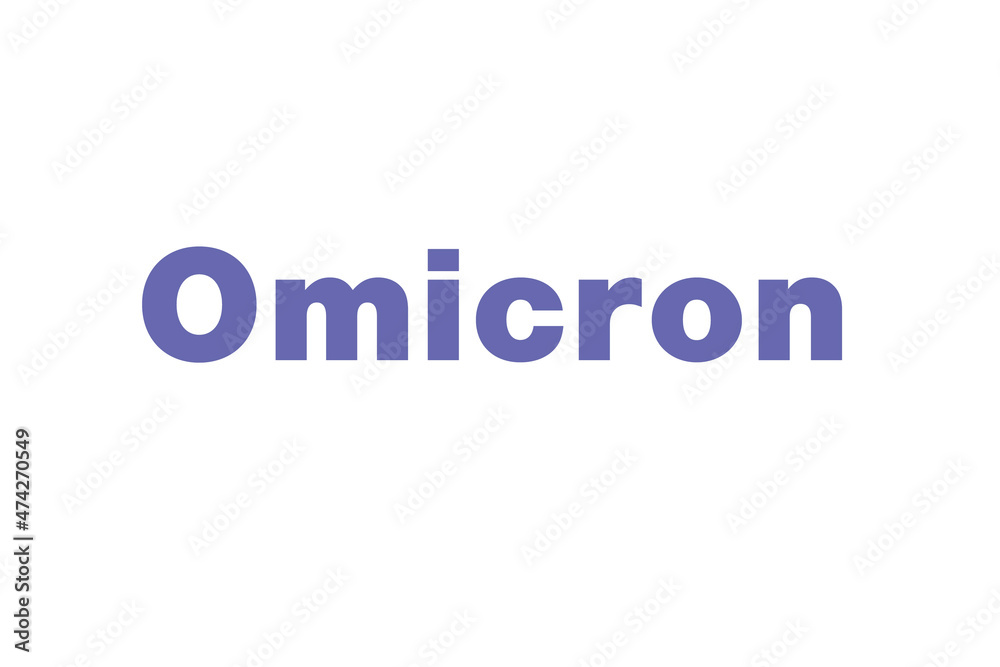 New Omicron variant Coronavirus 2019-nCoV COVID-19 infection text pattern. Color of the year 2022, Very Peri 17-3938.