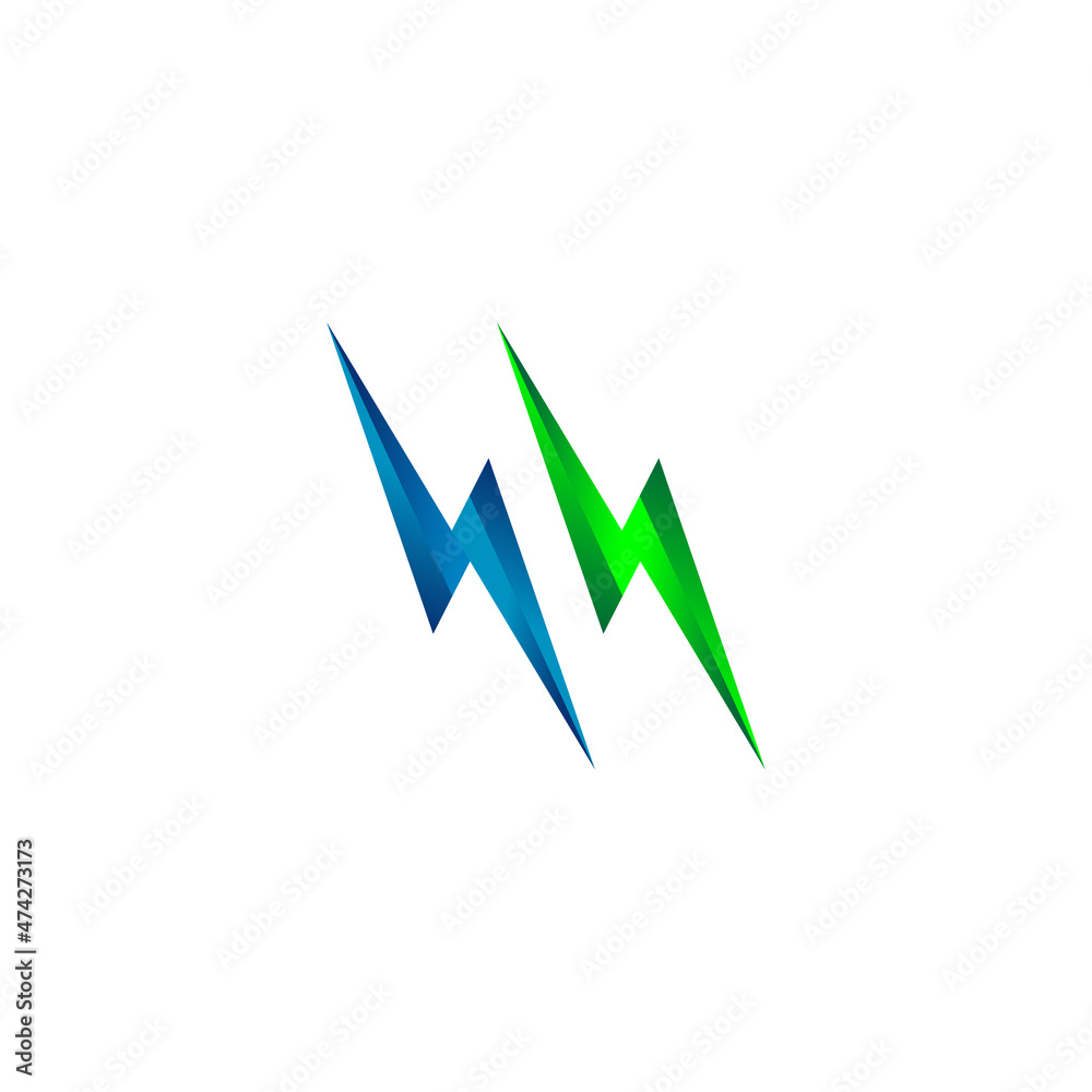 Logo Design Template with Energy element sign Logo Design Template with Energy element sign