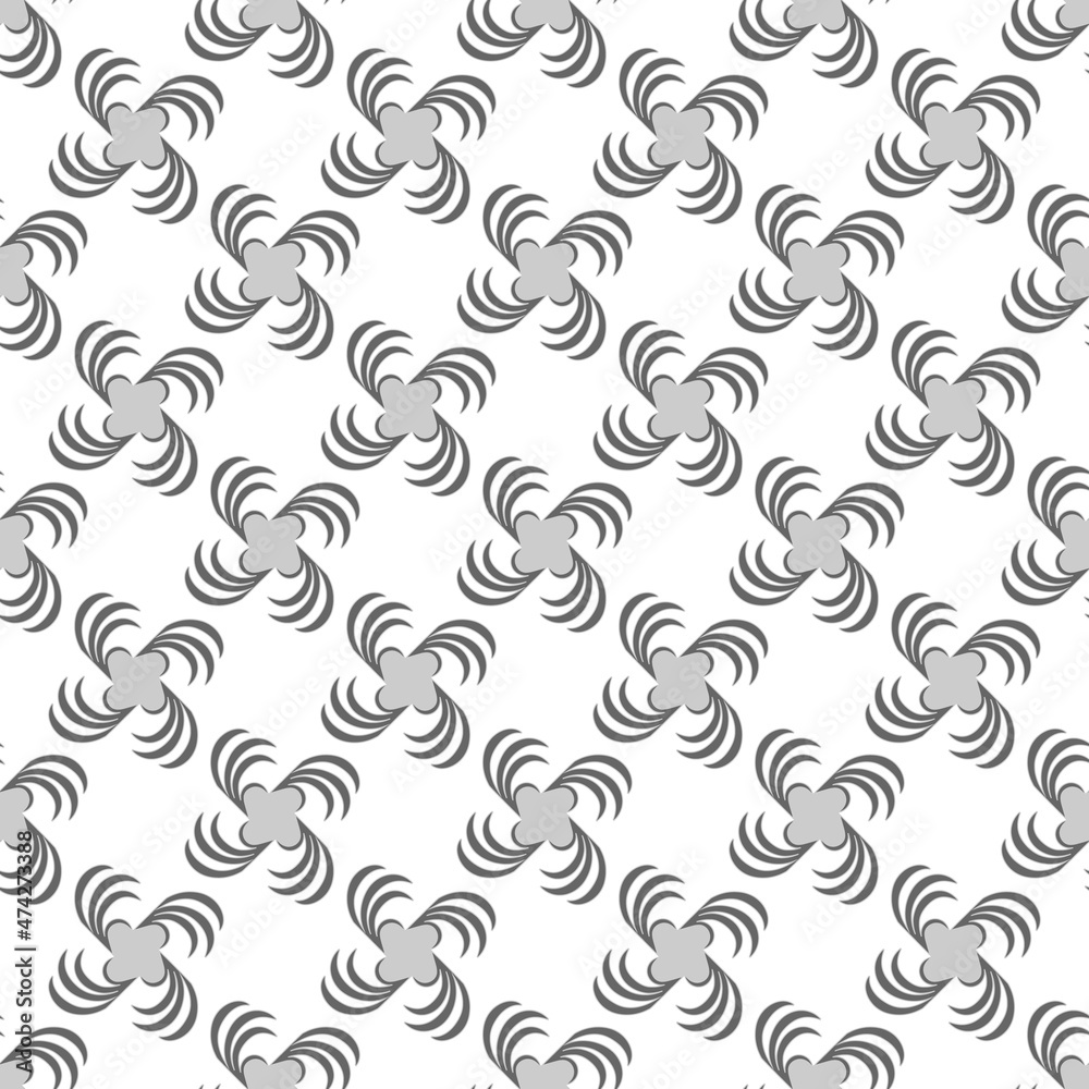 Abstract whirlwind with wavy line seamless pattern