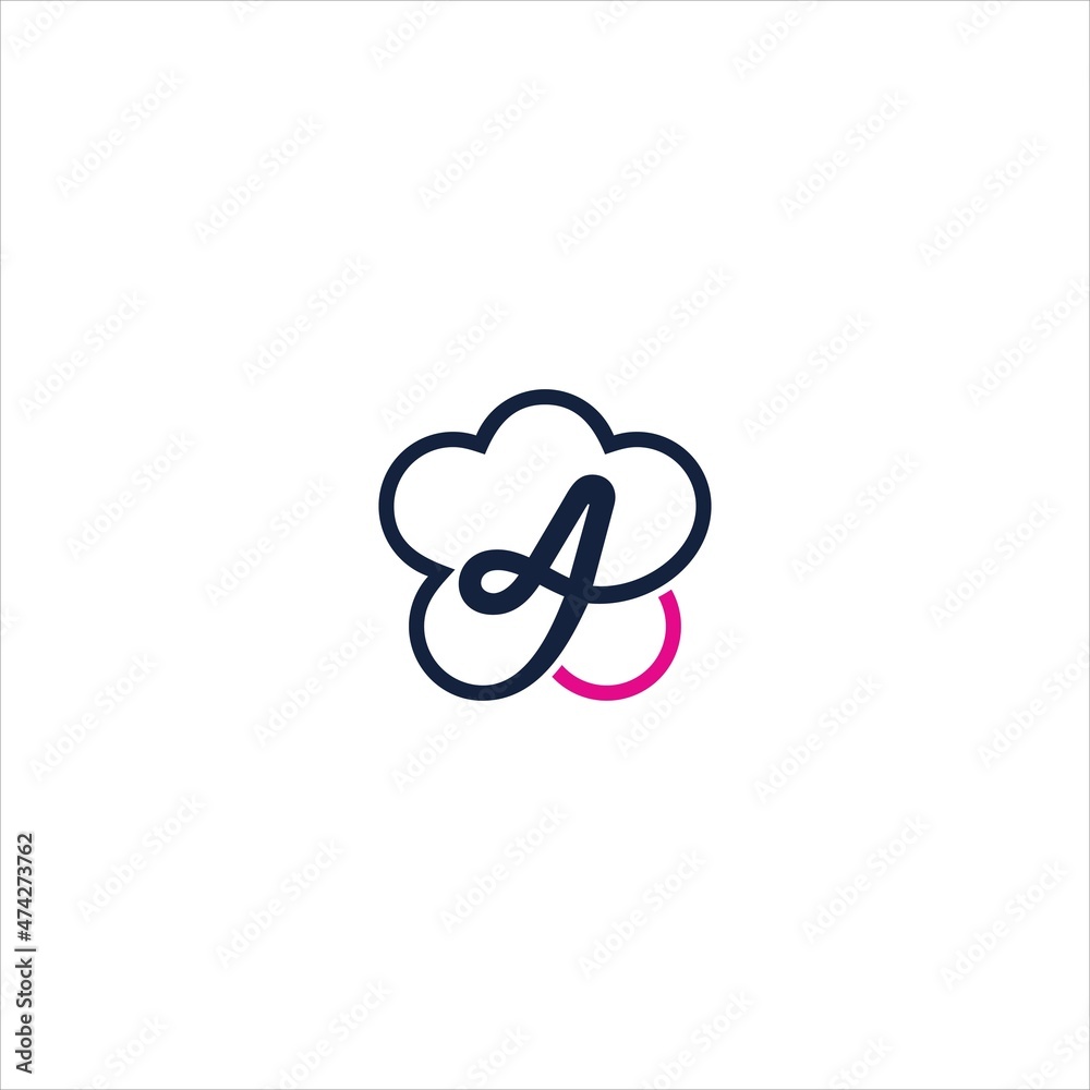letter a logo vector template cloud letter a logo vector template cloud